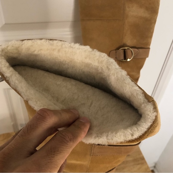 NWT Cole Haan NIKE Air Michelle Shearling Boots Waterproof suede Lamb sheep fur - Picture 10 of 14